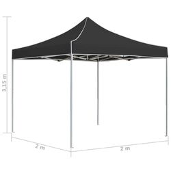 Pavilion de gradina VidaXL 48927 2x2 (Anthracite) Thumb