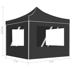 Pavilion de gradina VidaXL 48932 2x2 (Anthracite) Thumb