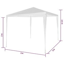 Садовый павильон VidaXL 90332 3x3 (White) Thumb