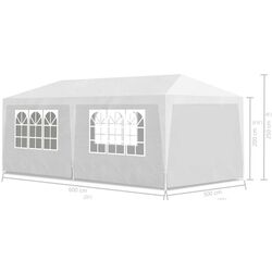 Садовый павильон VidaXL 90336 3x6 (White) Thumb