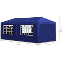 Садовый павильон VidaXL 90337 3x6 (Blue) Thumb