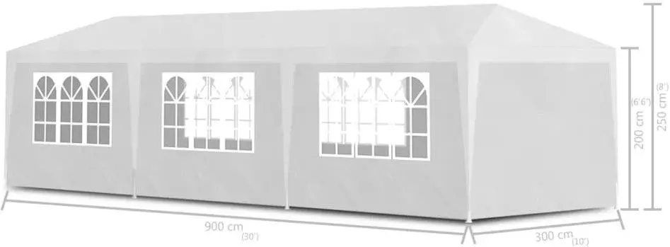 Pavilion de gradina VidaXL 90338 3x9 (White)