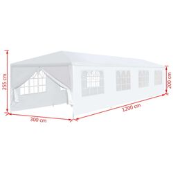 Садовый павильон VidaXL 91429 3x12 (White) Thumb