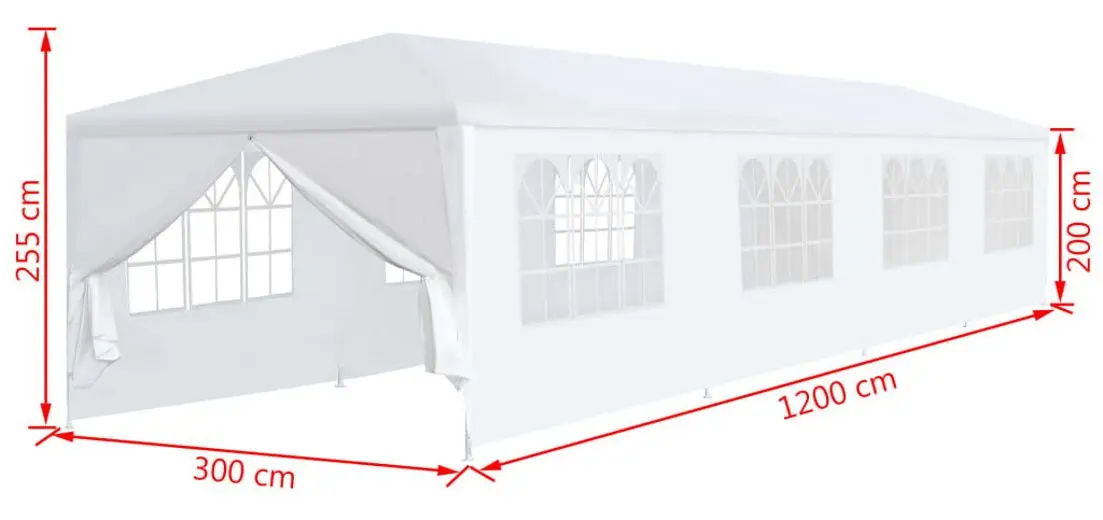 Садовый павильон VidaXL 91429 3x12 (White)