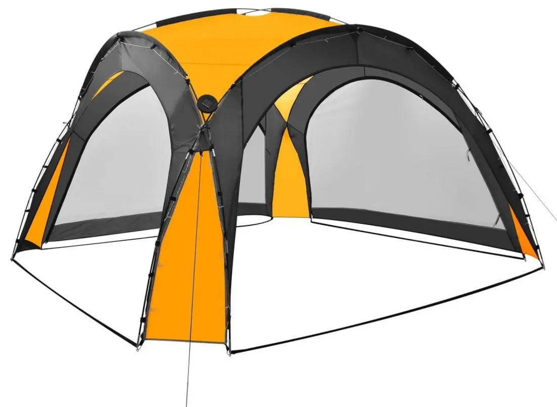 Pavilion de gradina VidaXL 92238 3.6x3.6 (Yellow/Grey)