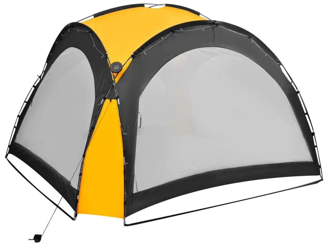 Pavilion de gradina VidaXL 92238 3.6x3.6 (Yellow/Grey)