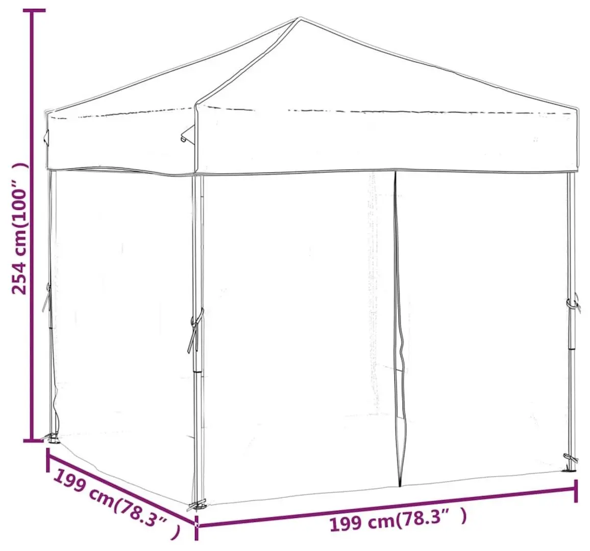 Садовый павильон VidaXL 93508 2x2 (Cream)