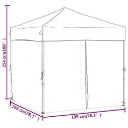 Pavilion de gradina VidaXL 93509 2x2 (Anthracite) Thumb