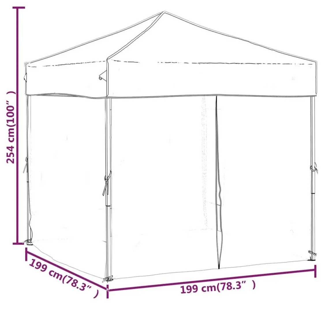 Pavilion de gradina VidaXL 93509 2x2 (Anthracite)