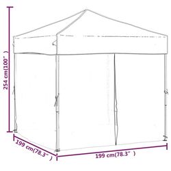 Садовый павильон VidaXL 93512 2x2 (Taupe) Thumb