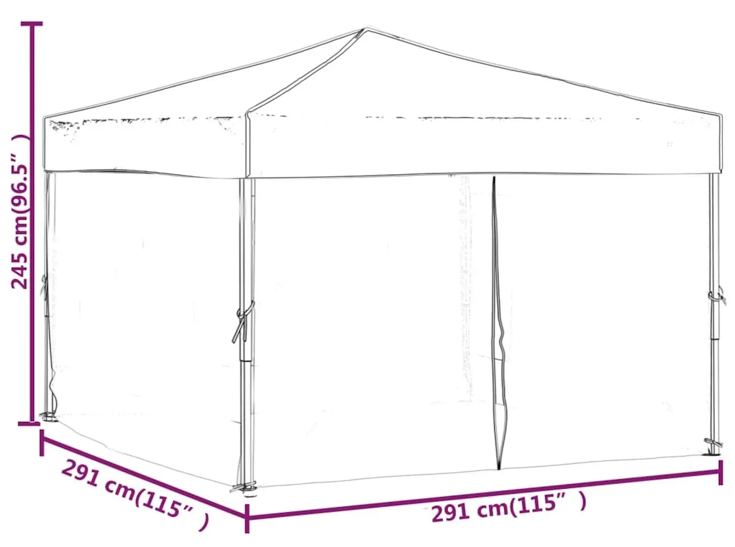 Садовый павильон VidaXL 93522 3x3 (Cream)