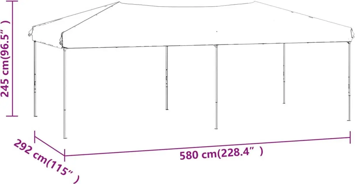 Pavilion de gradina VidaXL 93535 3x6 (Blue) - 6