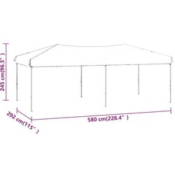 Pavilion de gradina VidaXL 93537 3x6 (Anthracite) Thumb