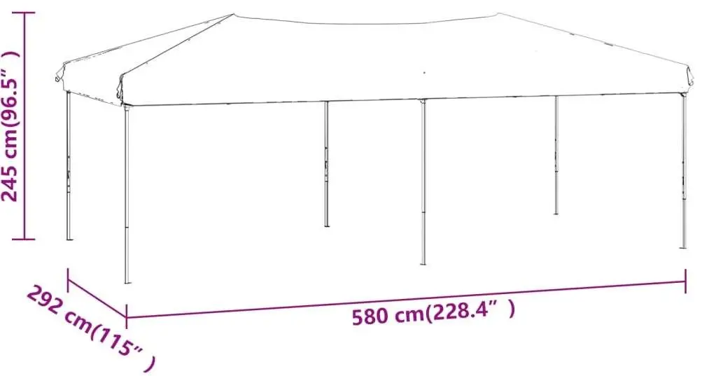 Pavilion de gradina VidaXL 93537 3x6 (Anthracite)