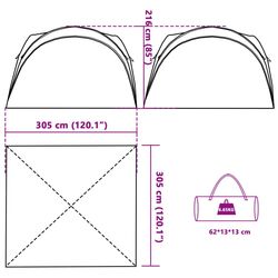 Pavilion de gradina VidaXL 94571 3x3 (Green) Thumb