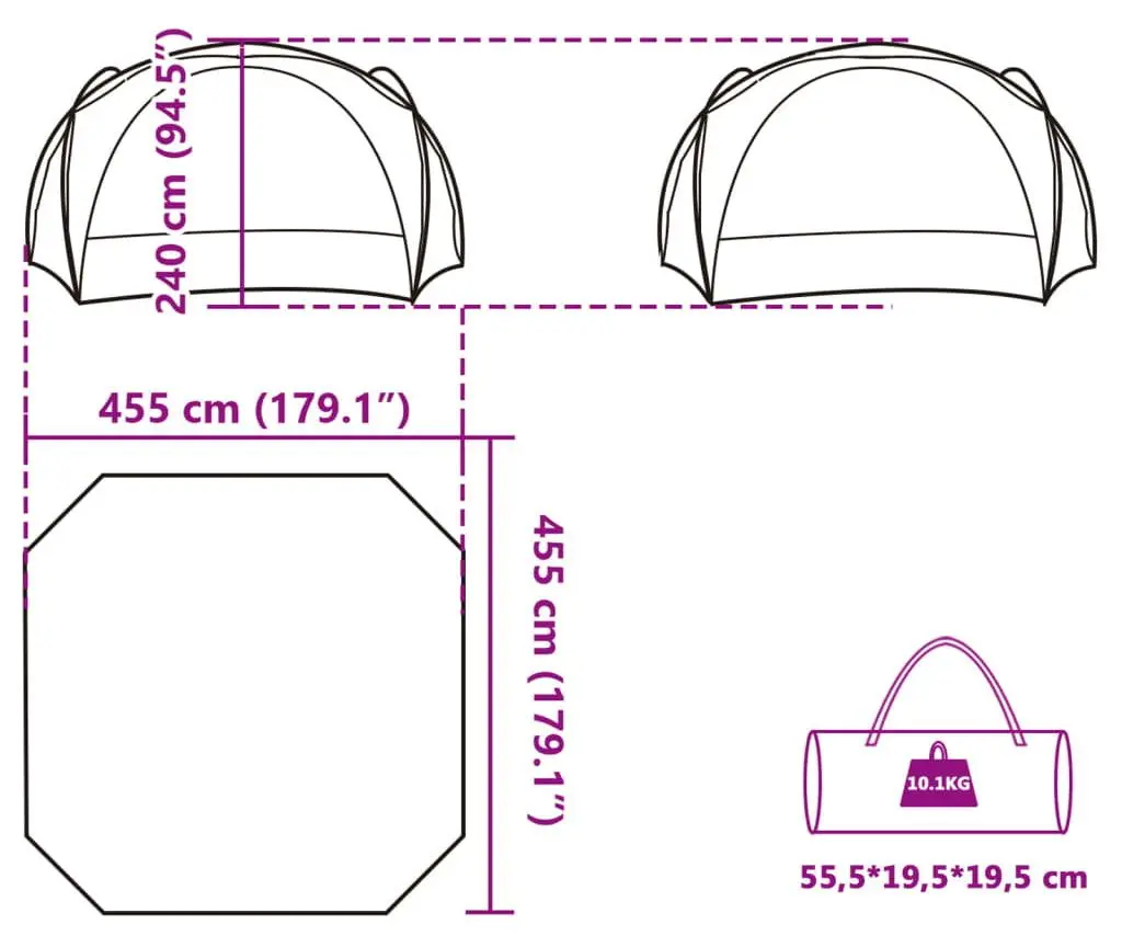 Садовый павильон VidaXL 94573 4.5x4.5 (Blue)