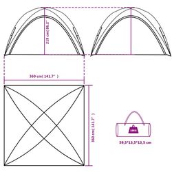 Cort marchiza VidaXL 94373 (White/Green) Thumb
