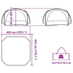 Cort marchiza VidaXL 94572 (White/Grey) Thumb