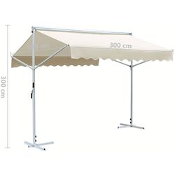 Tent cu carcasa VidaXL 143744 3x3 (Cream) Thumb