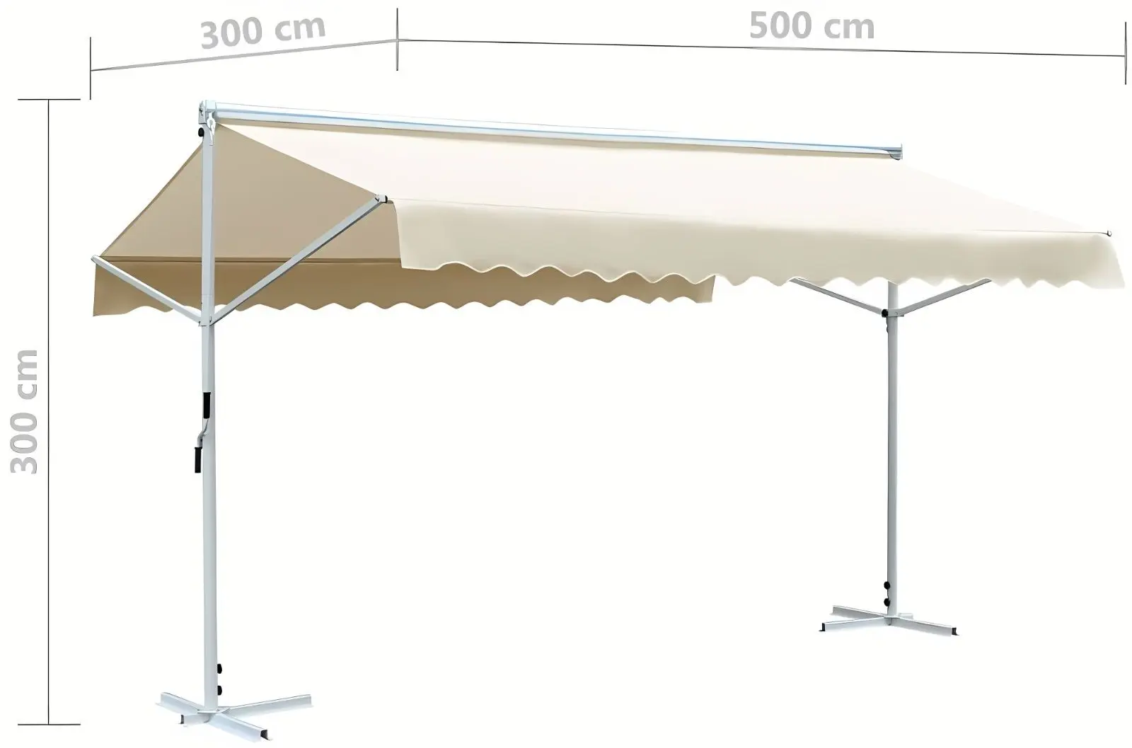 Tent cu carcasa VidaXL 145883 5х3 (Cream) - 8