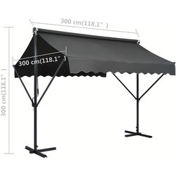 Tent cu carcasa VidaXL 145885 3x3 (Anthracite) Thumb