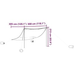 Тент пляжный VidaXL 4008646 (Grey) Thumb
