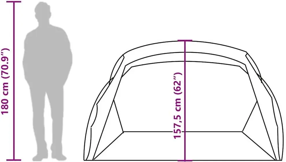 Cort de plaja VidaXL 4009579 (Green)