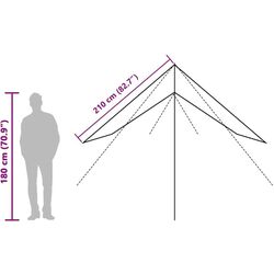 Tent VidaXL 4009603 451x420cm (Green) Thumb