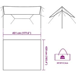 Tent VidaXL 4009603 451x420cm (Green) Thumb