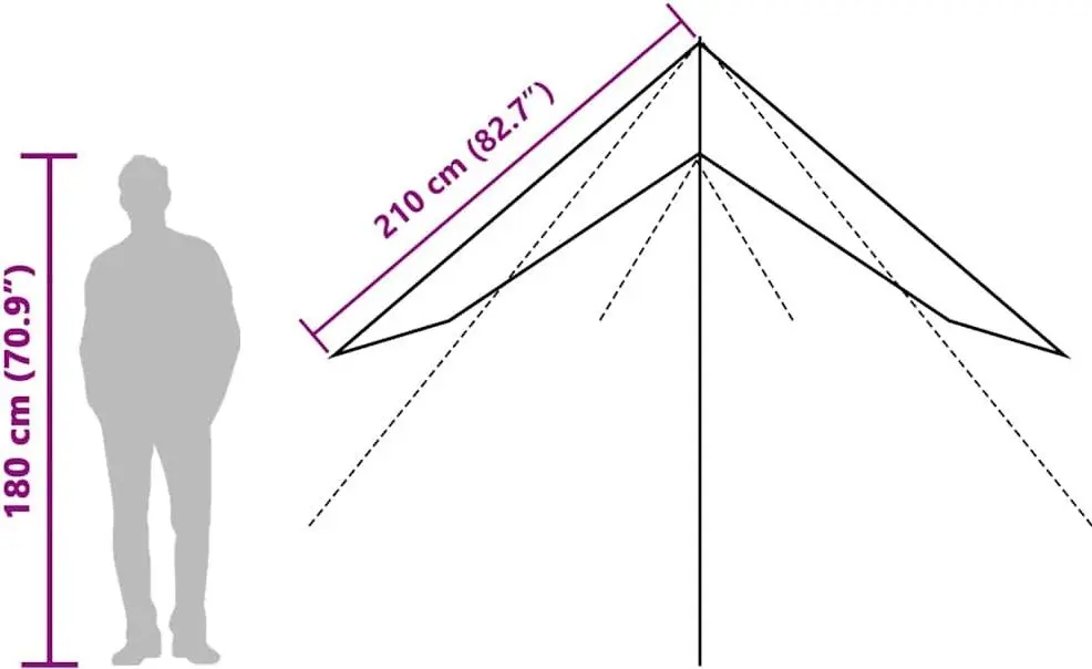 Tent VidaXL 4009605 451x420 cm (Green Camouflage)