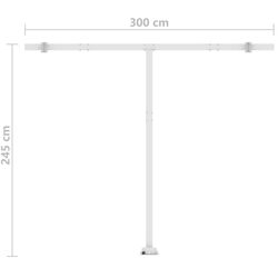 Copertina retractabila VidaXL 3069498 (White/Yellow) Thumb
