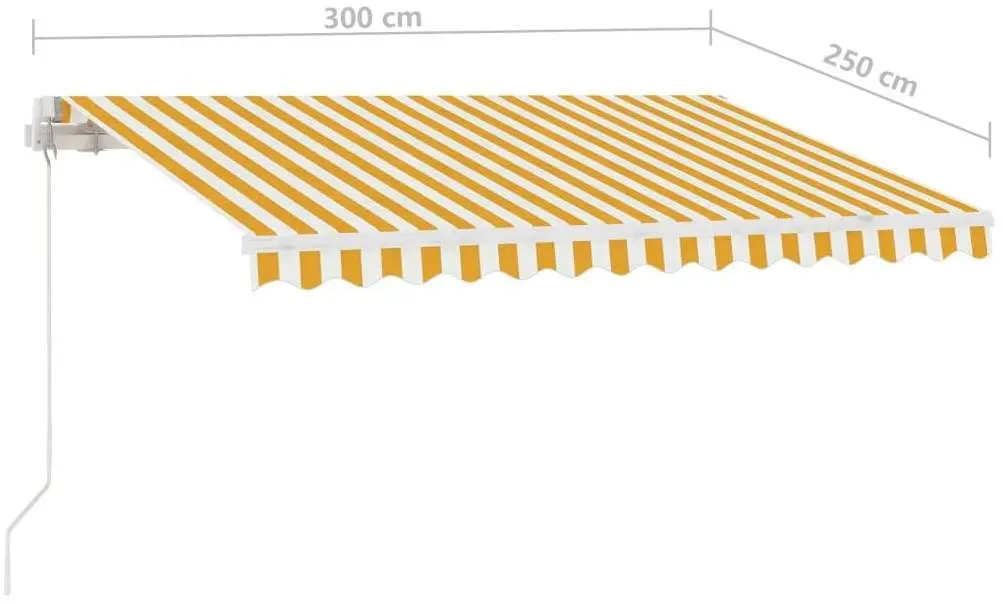 Copertina retractabila VidaXL 3069498 (White/Yellow) - 7