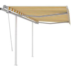 Выдвижная маркиза VidaXL 3069898 (White/Yellow) Thumb