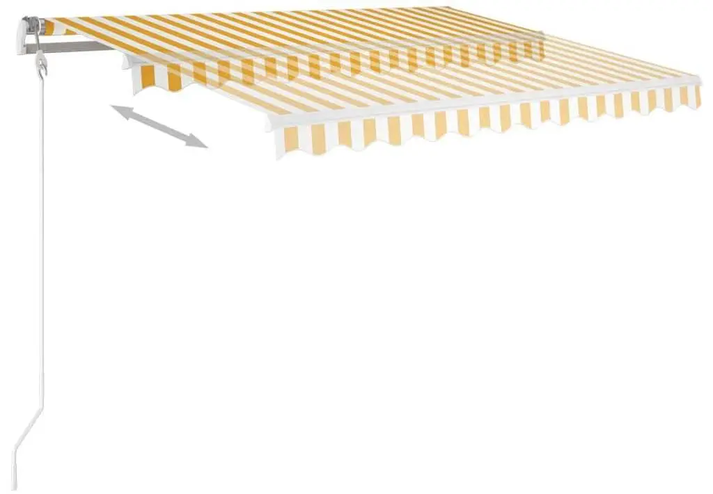 Выдвижная маркиза VidaXL 3069898 (White/Yellow) - 5