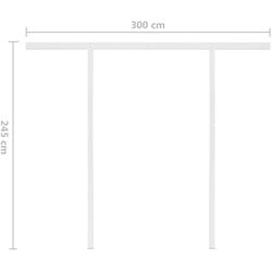 Выдвижная маркиза VidaXL 3069898 (White/Yellow) Thumb