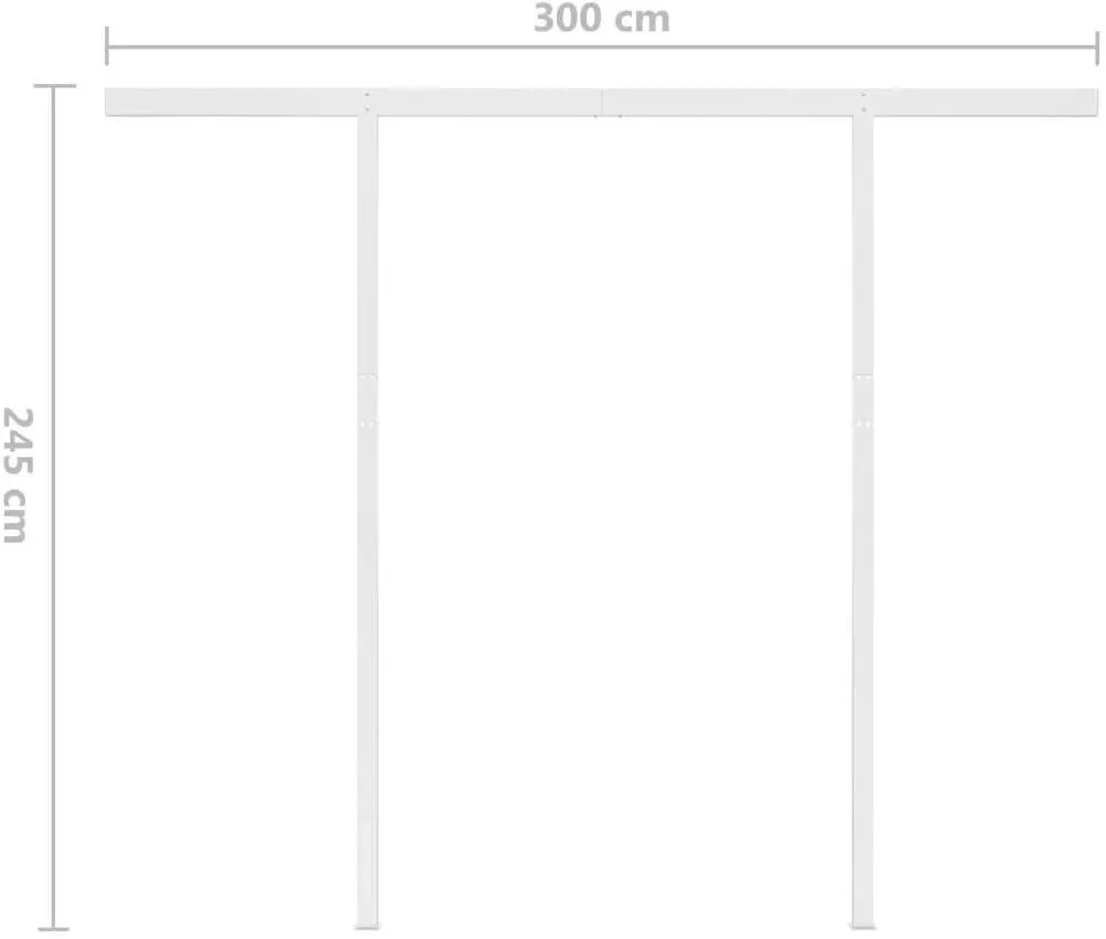 Выдвижная маркиза VidaXL 3069898 (White/Yellow) - 7