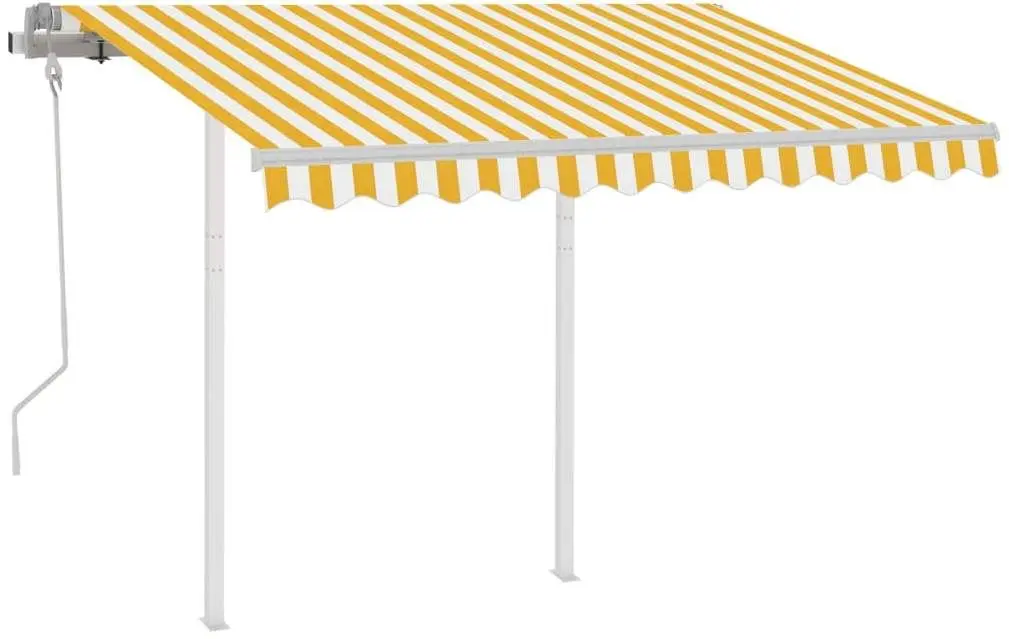 Выдвижная маркиза VidaXL 3069898 (White/Yellow)