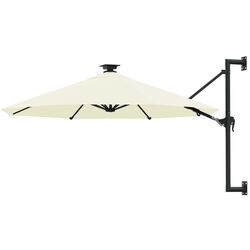 Зонт от солнца настенный VidaXL 312522 LED (Sand) Thumb
