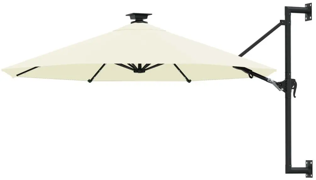 Зонт от солнца настенный VidaXL 312522 LED (Sand)