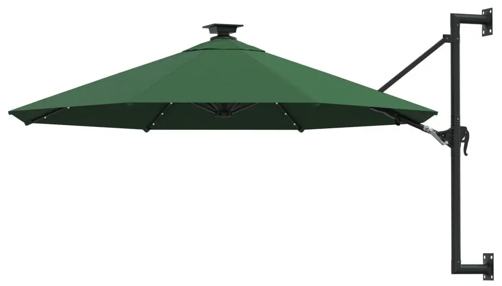 Зонт от солнца настенный VidaXL 312523 LED (Green)
