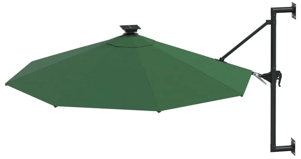 Зонт от солнца настенный VidaXL 312523 LED (Green)