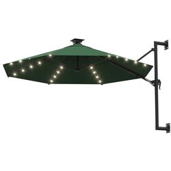 Umbrela de soare montata pe perete VidaXL 312523 LED (Green)