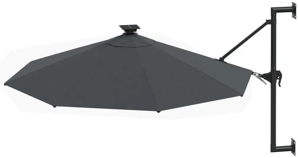 Зонт от солнца настенный VidaXL 312524 LED (Anthracite)