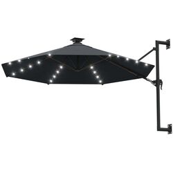 Зонт от солнца настенный VidaXL 312524 LED (Anthracite)