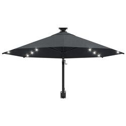 Зонт от солнца настенный VidaXL 312524 LED (Anthracite) Thumb