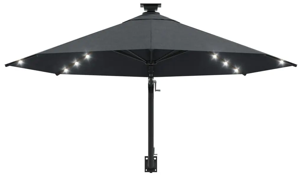 Зонт от солнца настенный VidaXL 312524 LED (Anthracite)