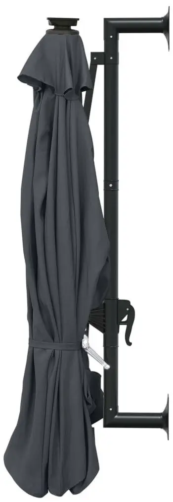 Зонт от солнца настенный VidaXL 312524 LED (Anthracite)