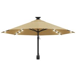 Umbrela de soare montata pe perete VidaXL 312525 LED (Taupe Grey) Thumb