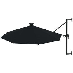 Зонт от солнца настенный VidaXL 312528 LED (Black) Thumb