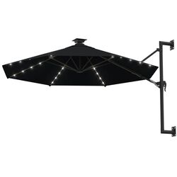Зонт от солнца настенный VidaXL 312528 LED (Black)